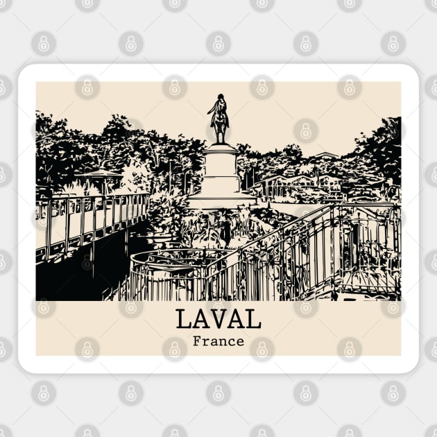 Laval - France Magnet by Lakeric